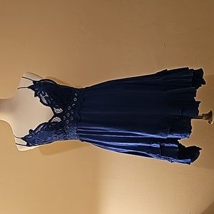 Free People Size Medium Blue Mini Dress